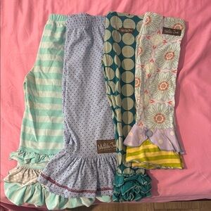 Matilda Jane Girls Patterned Ruffle Pants Set